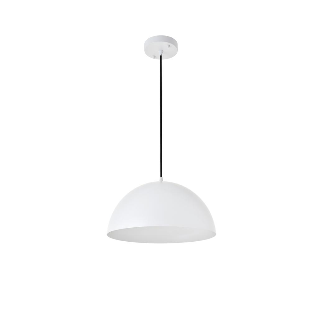 Alt View 8. Living District - Forte 1 light White Pendant - White.