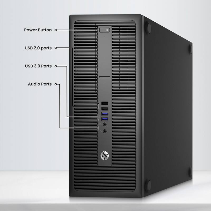 Power Button  
USB 2.0 ports  
USB 3.0 Ports  
Audio Ports  
hp