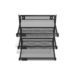 TRU RED - 3-Compartment Metal Mesh File Organizer, Matte - Matte Black