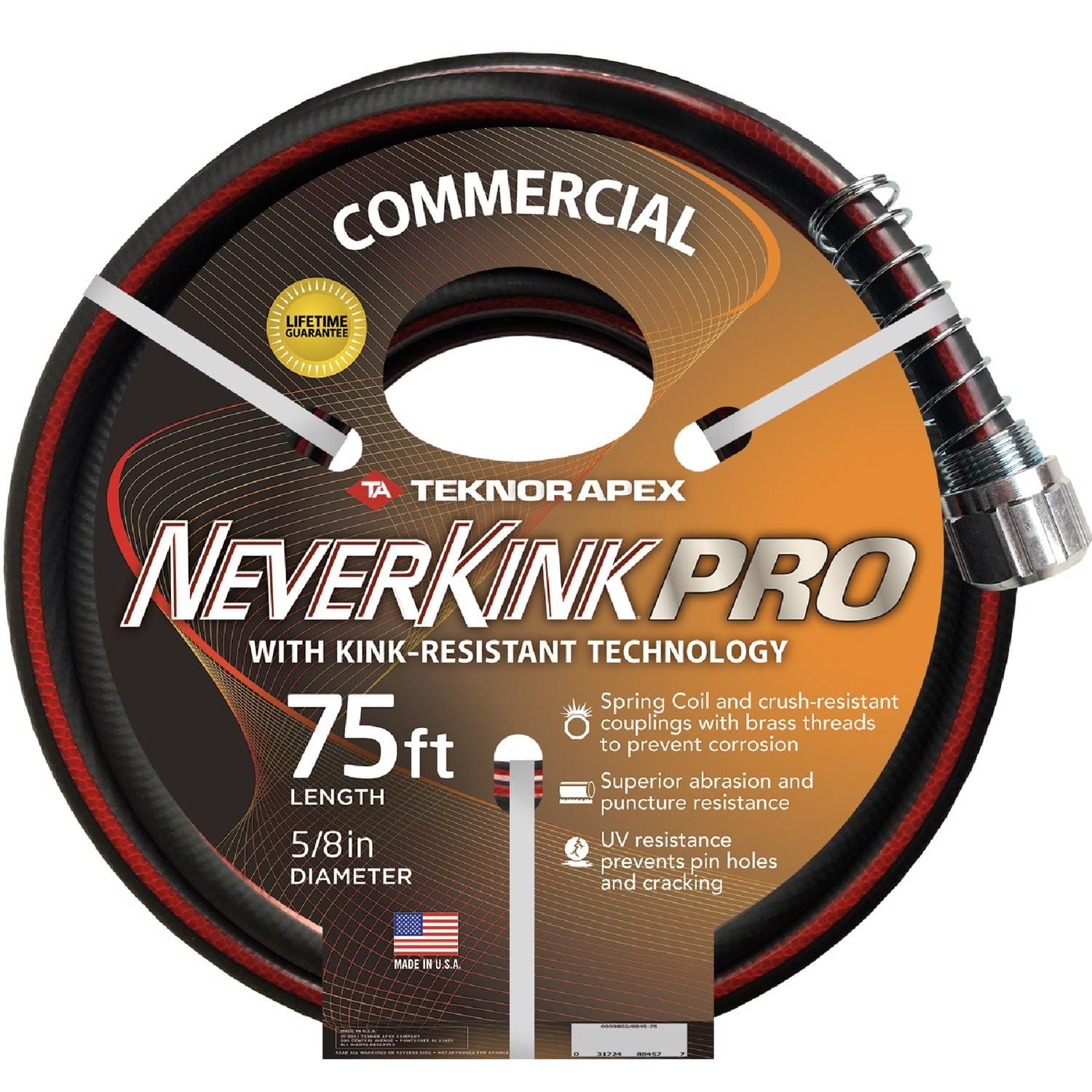 Teknor Apex - NeverKink Pro 75 ft. L Heavy Duty Contractor Grade Garden Hose