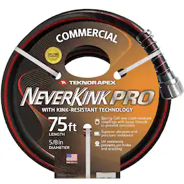 Teknor Apex - NeverKink Pro 75 ft. L Heavy Duty Contractor Grade Garden Hose