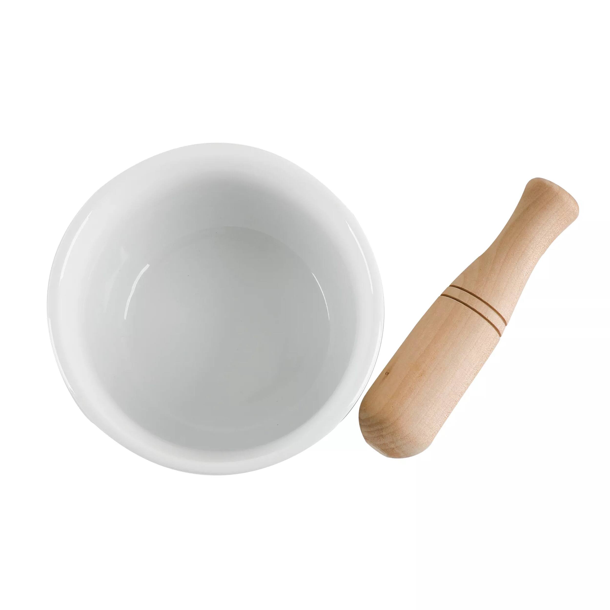 Alt View 2. Our Table - Our Table Simply White 24 Ounce Porcelain Mortar and Pestle Set - White.