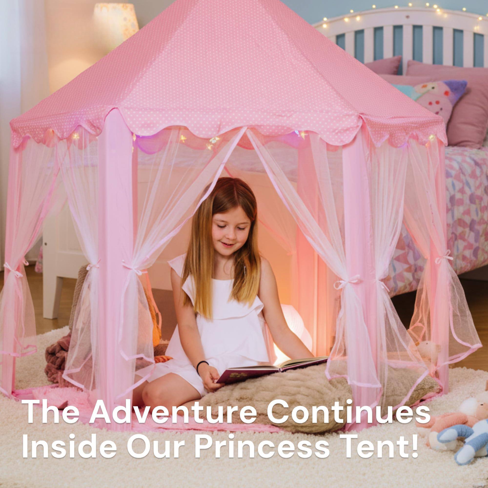 The Adventure Continues Inside Our Princess Tent!
