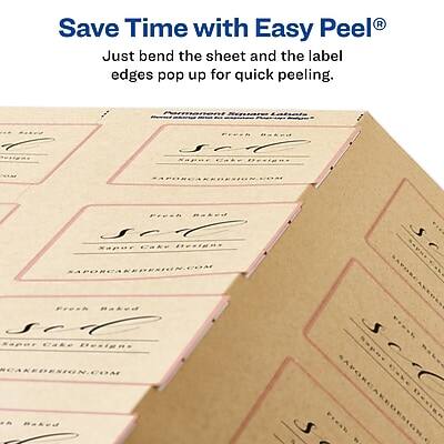 Save Time with Easy Peel®  
Just bend the sheet and the label edges pop up for quick peeling.

Fresh Baked  
Sugar Cake Designs  
SUGARCACEDESIGNS.COM

Fresh Baked  
Sugar Cake Designs  
SUGARCACEDESIGNS.COM

Fresh Baked  
Sugar Cake Designs  
SUGARCACEDESIGNS.COM

Fresh Baked  
Sugar Cake Designs  
SUGARCACEDESIGNS.COM