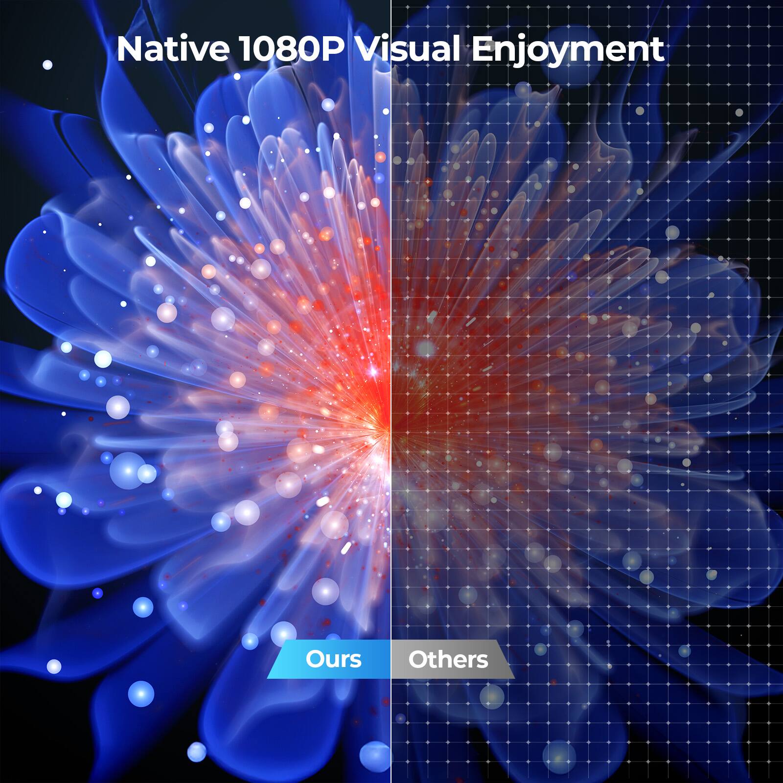 Native 1080P Visual Enjoyment

Ours

Others