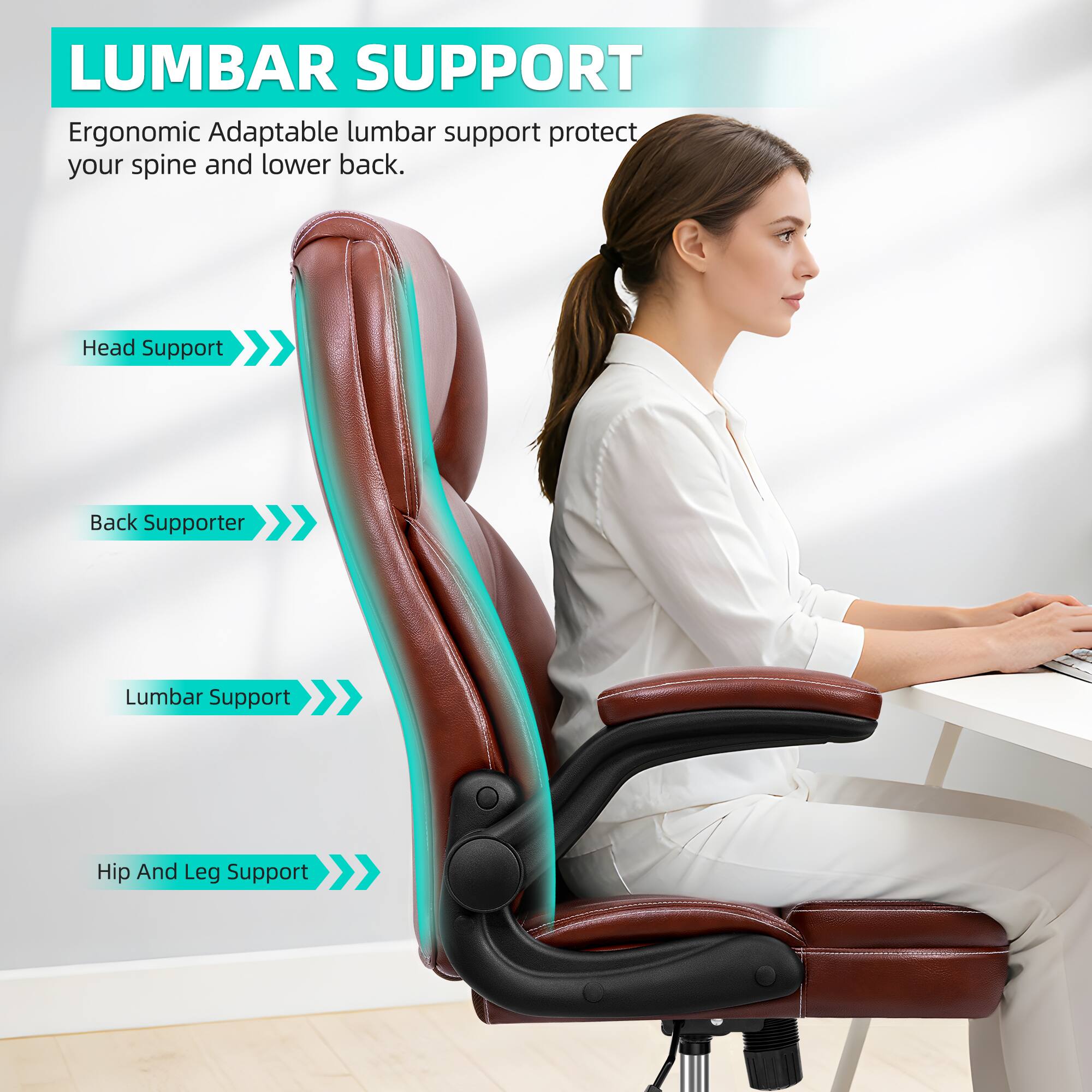 LUMBAR SUPPORT

Ergonomic Adaptable lumbar support protect your spine and lower back.

- Head Support
- Back Supporter
- Lumbar Support
- Hip And Leg Support