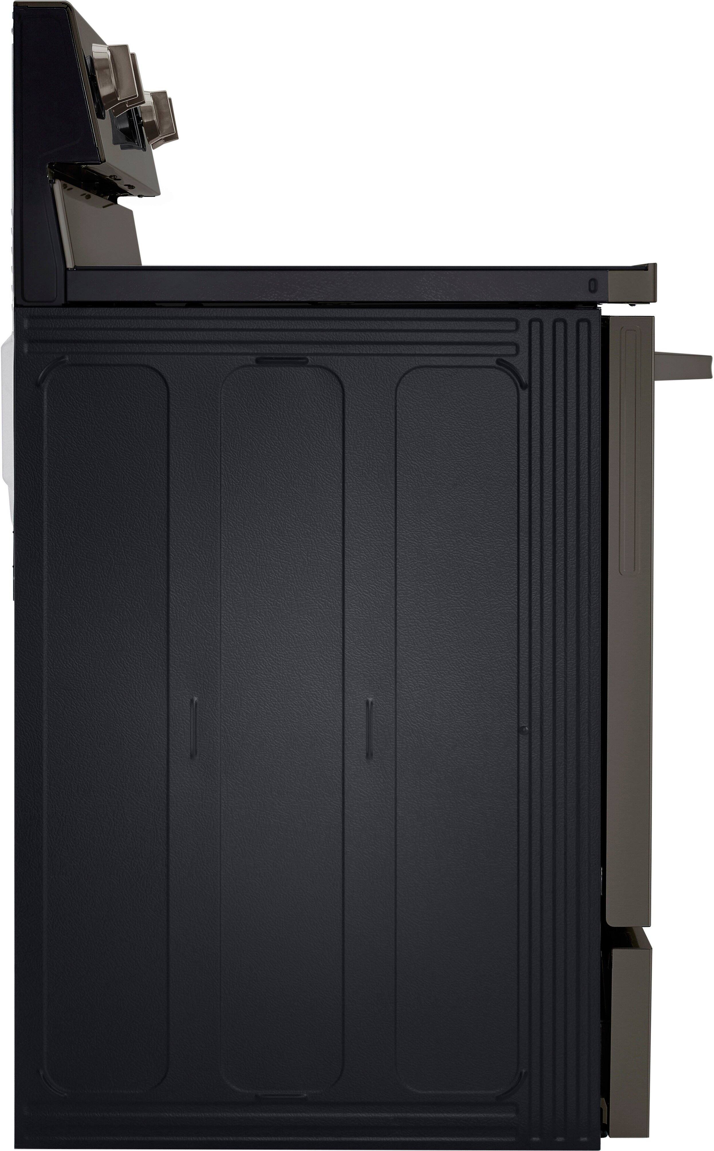 Alt View 17. LG - 6.3 Cu. Ft. Freestanding Electric True Convection Smart Range with Air Fry and Premium Handle - PrintProof Black Stainless Steel.