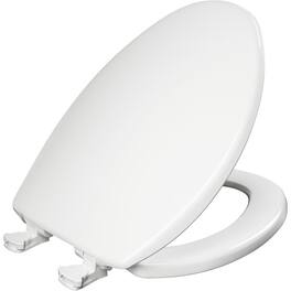 BEMIS - Elongated Plastic Toilet Seat with EasyClean hinge - White