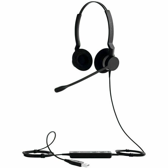Front. Jabra - Jabra BIZ 2300 Headset - Microsoft Teams Certification - Stereo - USB Type A - Wired - 32 Ohm - 70 Hz to 16 kHz - Red.