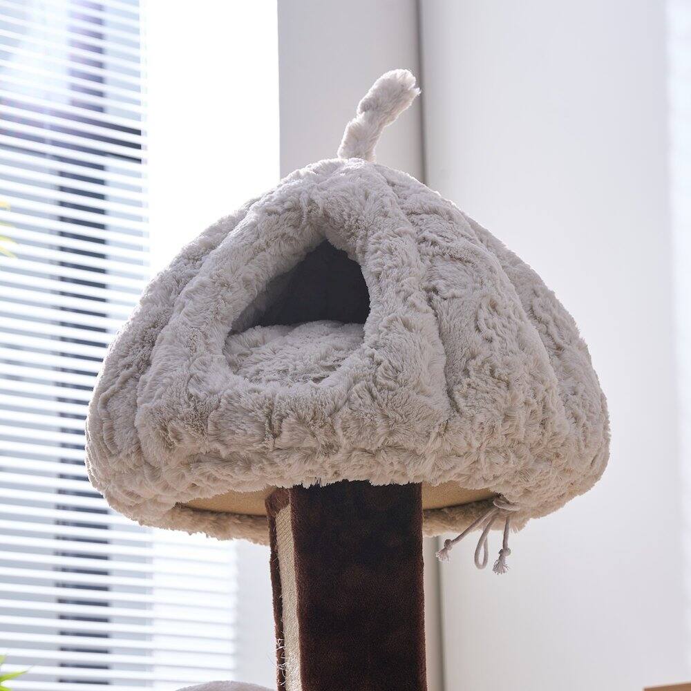Alt View 2. PetPals - Cat Cave with Removable, Washable Bed - White.