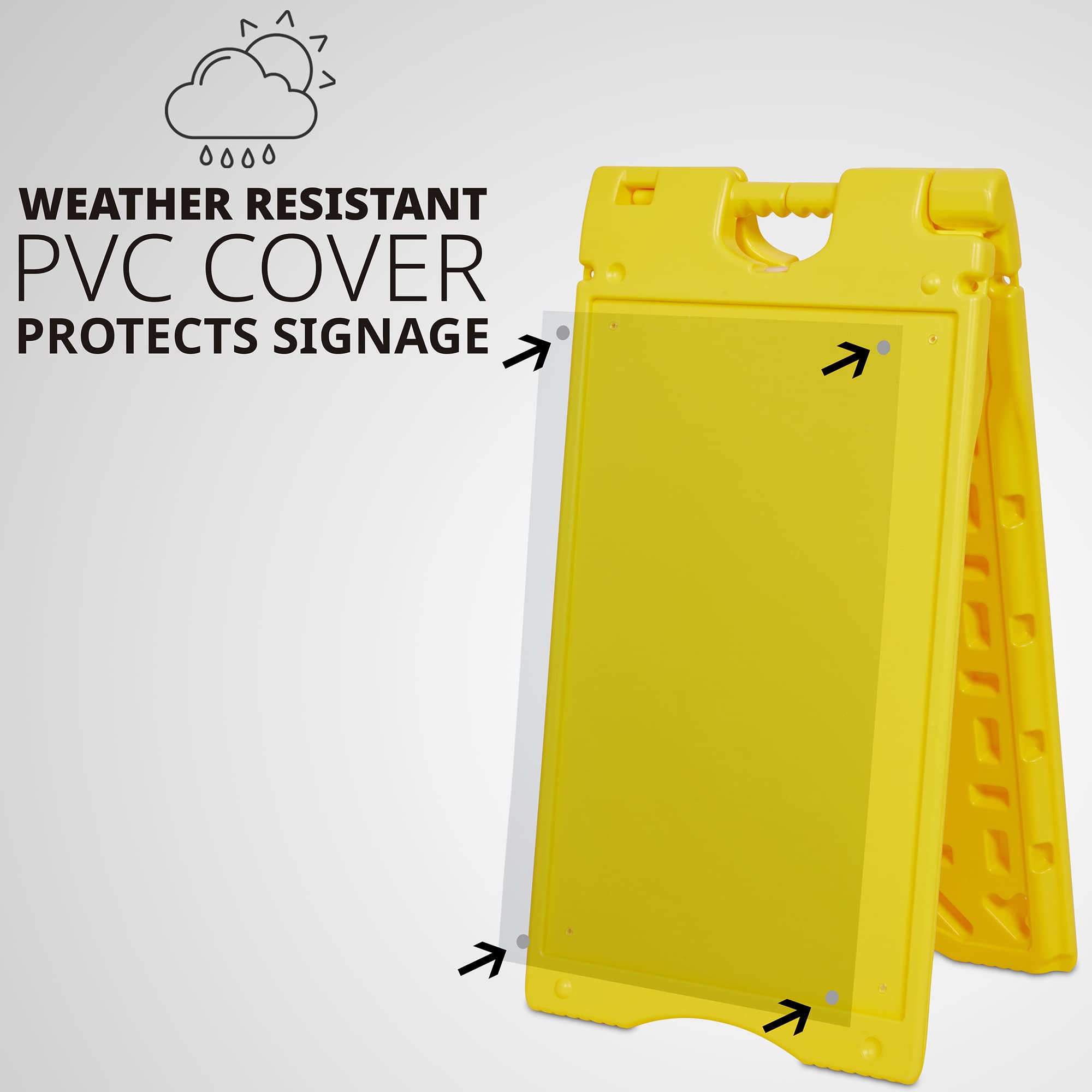 WEATHER RESISTANT PVC COVER PROTECTS SIGNAGE 7 V
