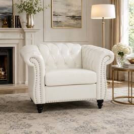 Anysun - Modern Classic PU Leather Sofa Set - Luxurious Comfort & Stylish Durable Design - White