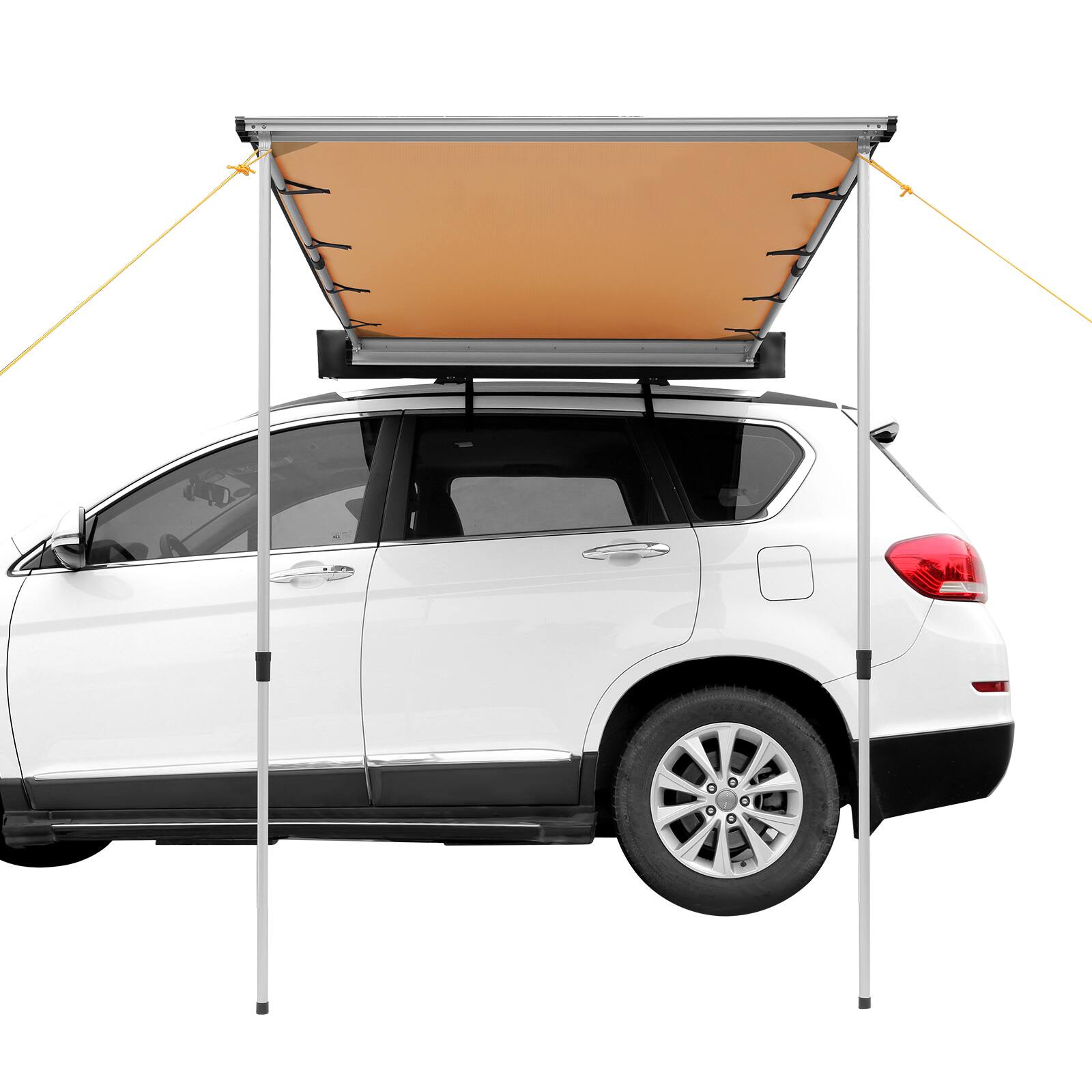 Alt View 5. VEVOR - Car Side Awning, Large 4.6'x6.6' Shade Coverage Vehicle Awning, PU3000mm UV50+ Retractable Car Awning - Beige.