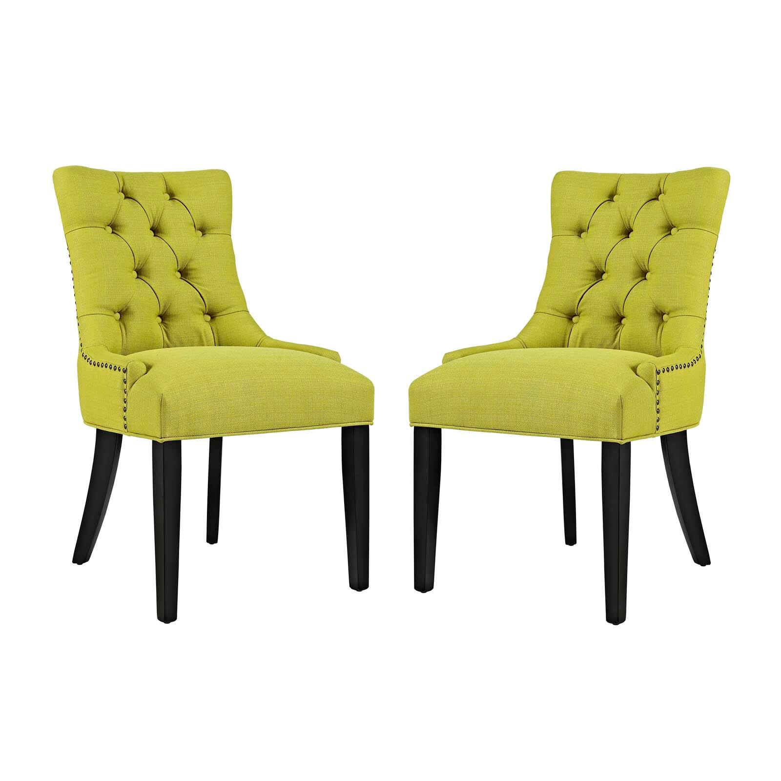 Angle. Modway - Regent Fabric Dining Side Chair Set of 2 by Modway - Wheatgrass.