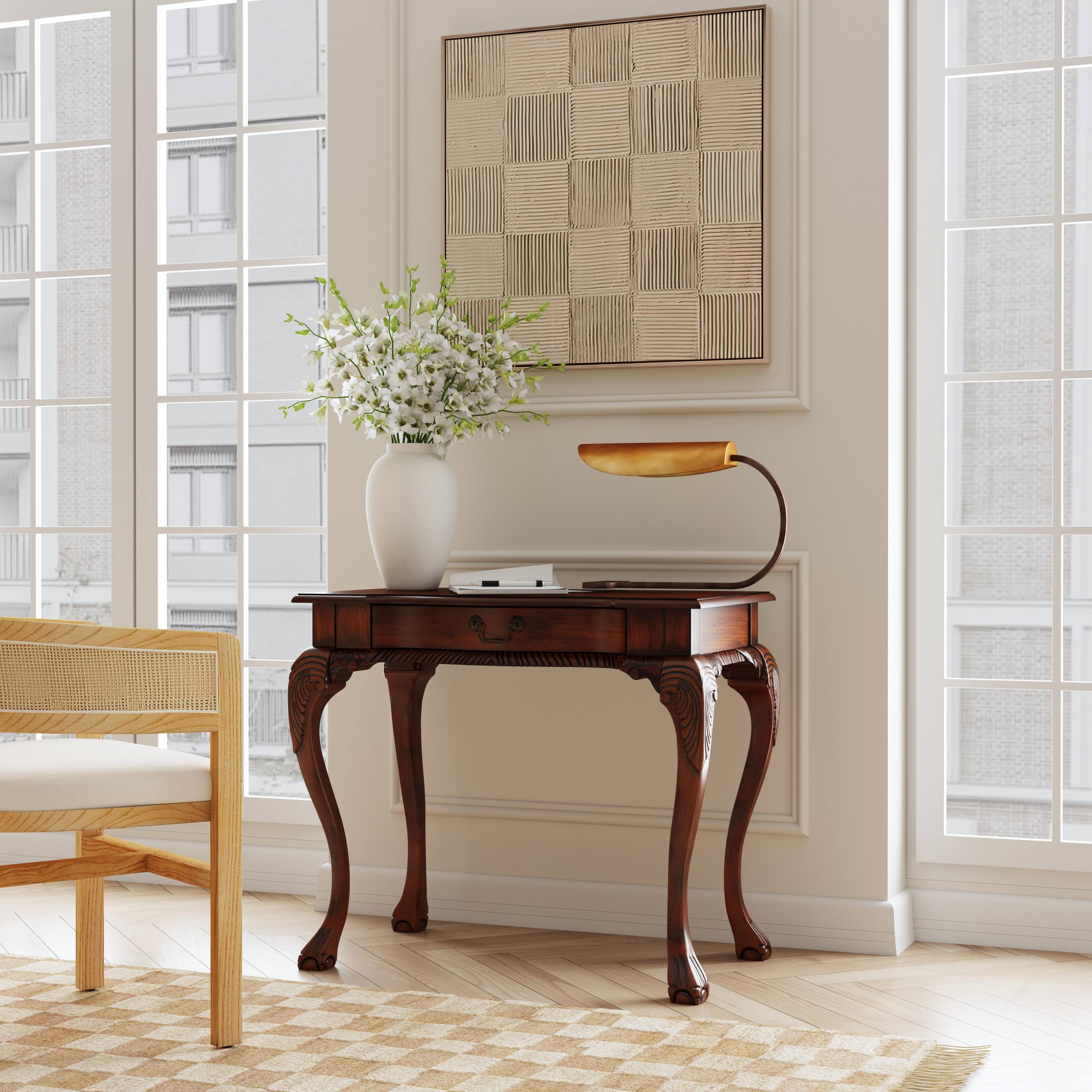 Alt View 7. Butler Specialty - Dupree 35 in. W Rectangular Wood 1 Drawer Traditional Writing Desk - Dark Brown.