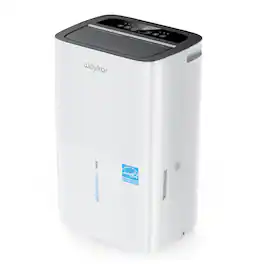 Waykar - 120-Pint Energy Star Dehumidifier with Auto-Swing, Home & Basement, Continuous Drainage, Smart Humidity Control - White