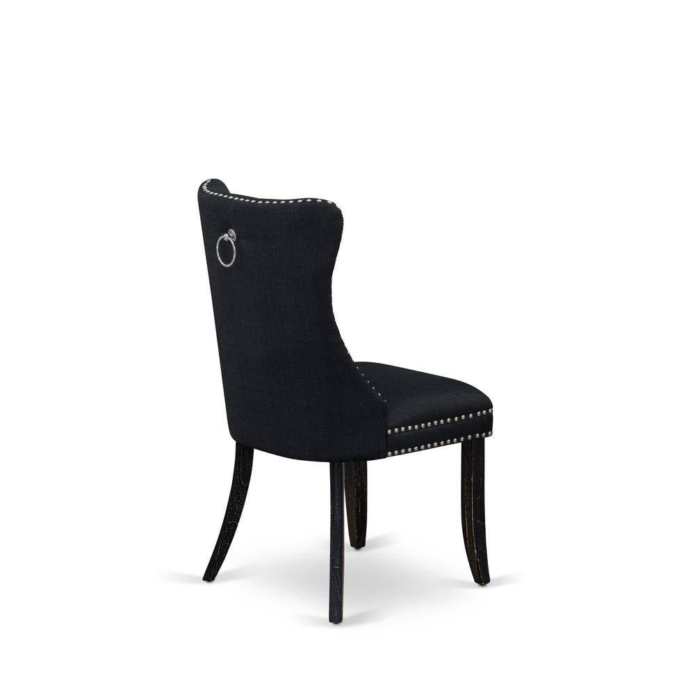 Alt View 1. East West Furniture - Parson Chairs - Black.