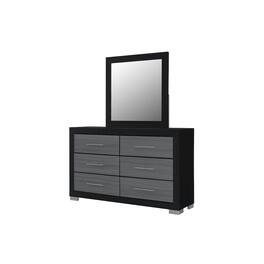 Global Furniture USA - Emma Black/Grey Mirror - Black,Grey