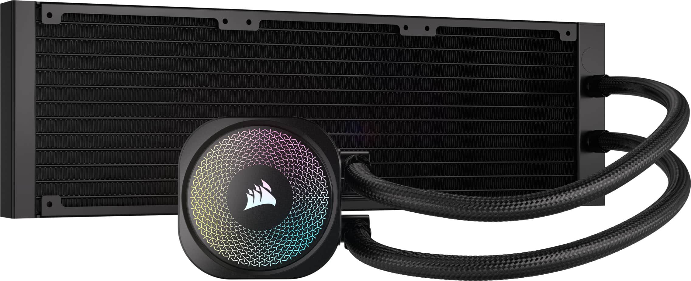 Alt View 17. CORSAIR - NAUTILUS 360 ARGB Liquid CPU Cooler with RS120 ARGB Fans - Black.