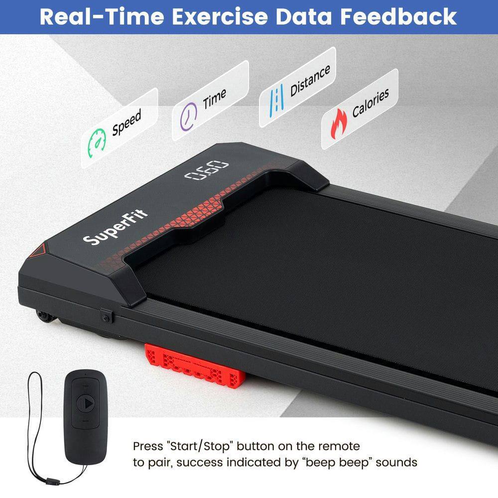 Real-Time Exercise Data Feedback

- Speed
- Time
- Distance
- Calories

Press "Start/Stop" button on the remote to pair, success indicated by "beep beep" sounds