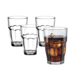 Bormioli Rocco - Rock Bar Cooler Stackable Beverage Glasses, Set of 4, 16.25 oz - Clear