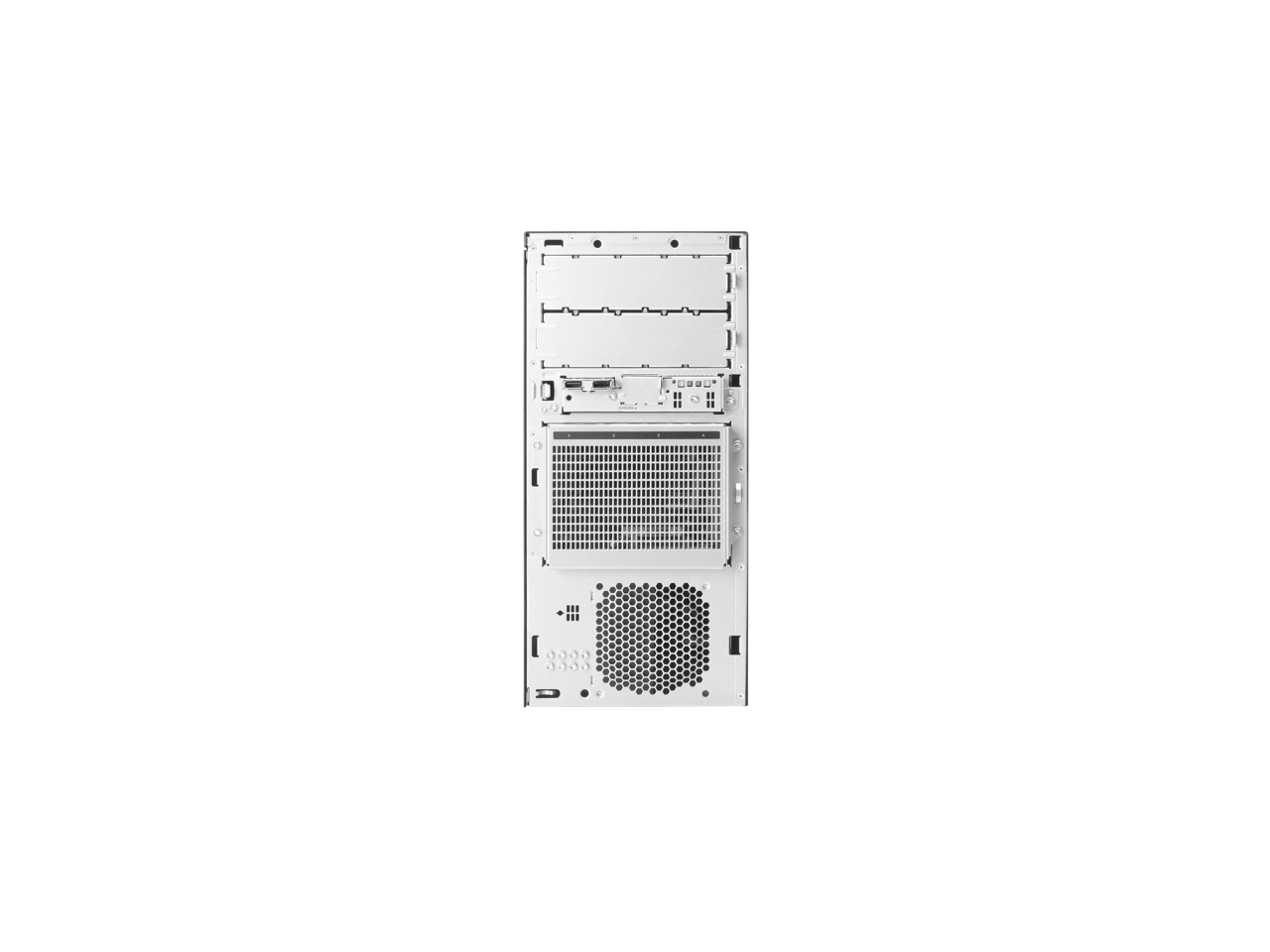 Alt View 2. HPE Aruba - HPE ProLiant ML30 Gen11 6333P 3.1GHz 6-Core / 1x32G/ 8SFF / 2x480GB SATA SSD / 1GbE / 2x500W PS Tower Server - Black.