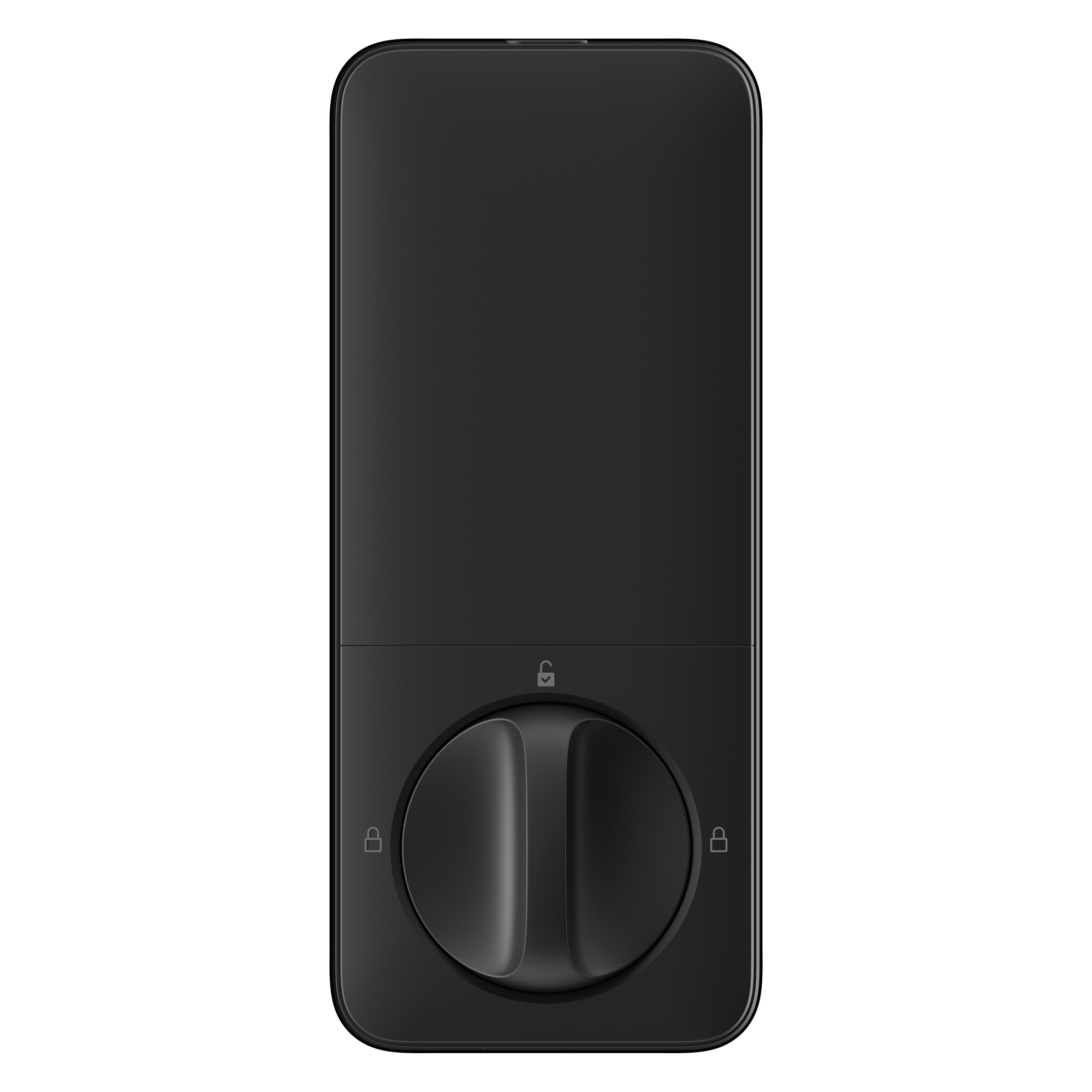 Back. Aqara - UWB Smart Lock U400 Kit with M100 Hub, Matter, Thread, Wifi, Apple Home Key, Fingerprint, Rechargeable Battery, Black - Black.