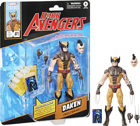 MARVEL WARNING: 4+ CHOKING HAZARD-Small parts. Not for children under 3 years. TMC LEGENDS SERIES DARK AVENGERS 2009 MVL #1 AVENGERS 3 AVENGERS 3 ACCESSORY F69 B DAKEN COMIC INSPIRE AGCE9SOIRE COMIC-ACCESSOIRE COMICS DE LOS CLASSICOS (WOLVERINE) ACCESORIO - J NENGERS