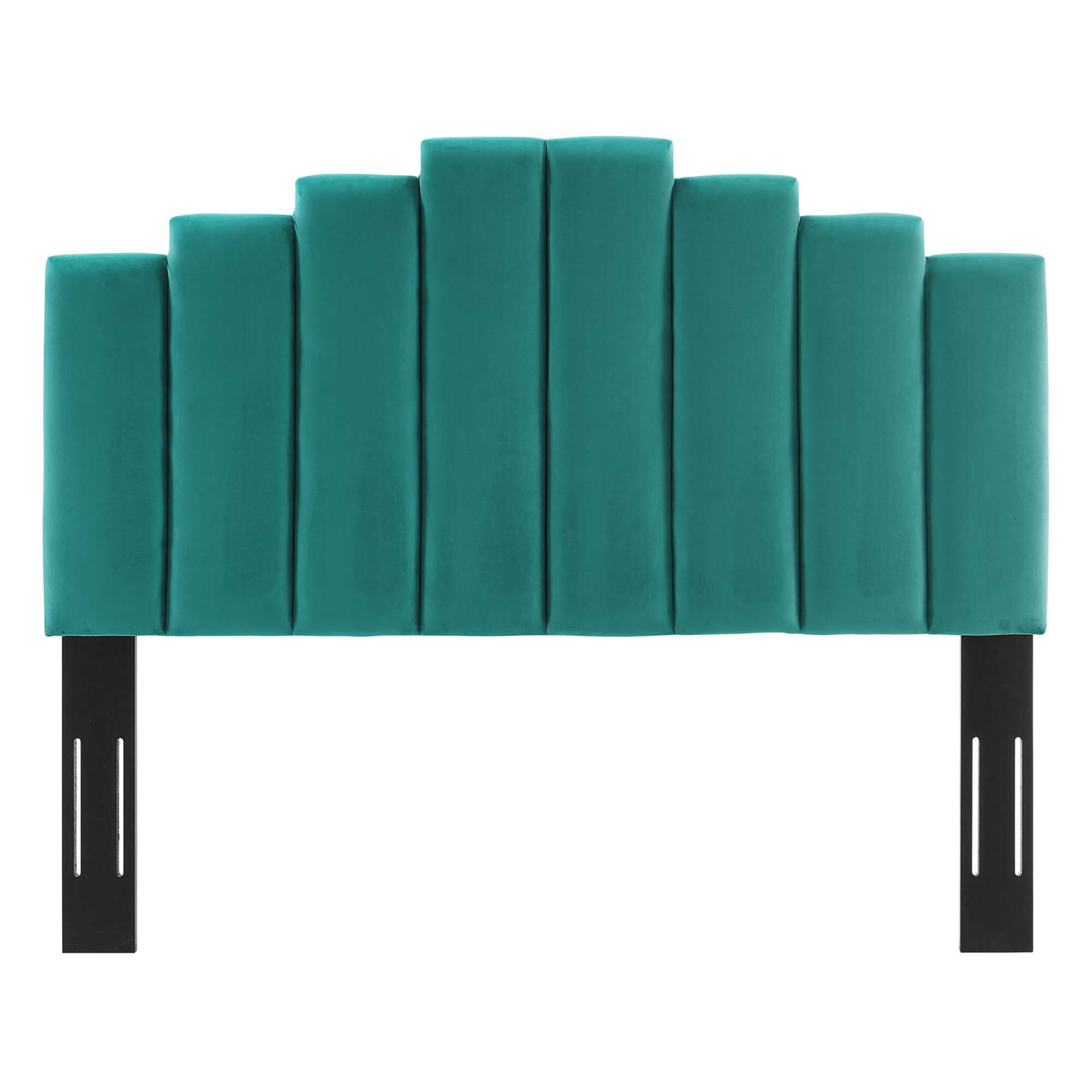 Back. Modway - Noelle Performance Velvet Twin Headboard by Modway - Teal.