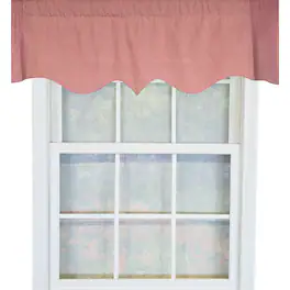 RLF Home - 100% Cotton Gingham Regal With Poly/Cotton Ivory lining Rod Pocket Valance 50" x 16" - Red