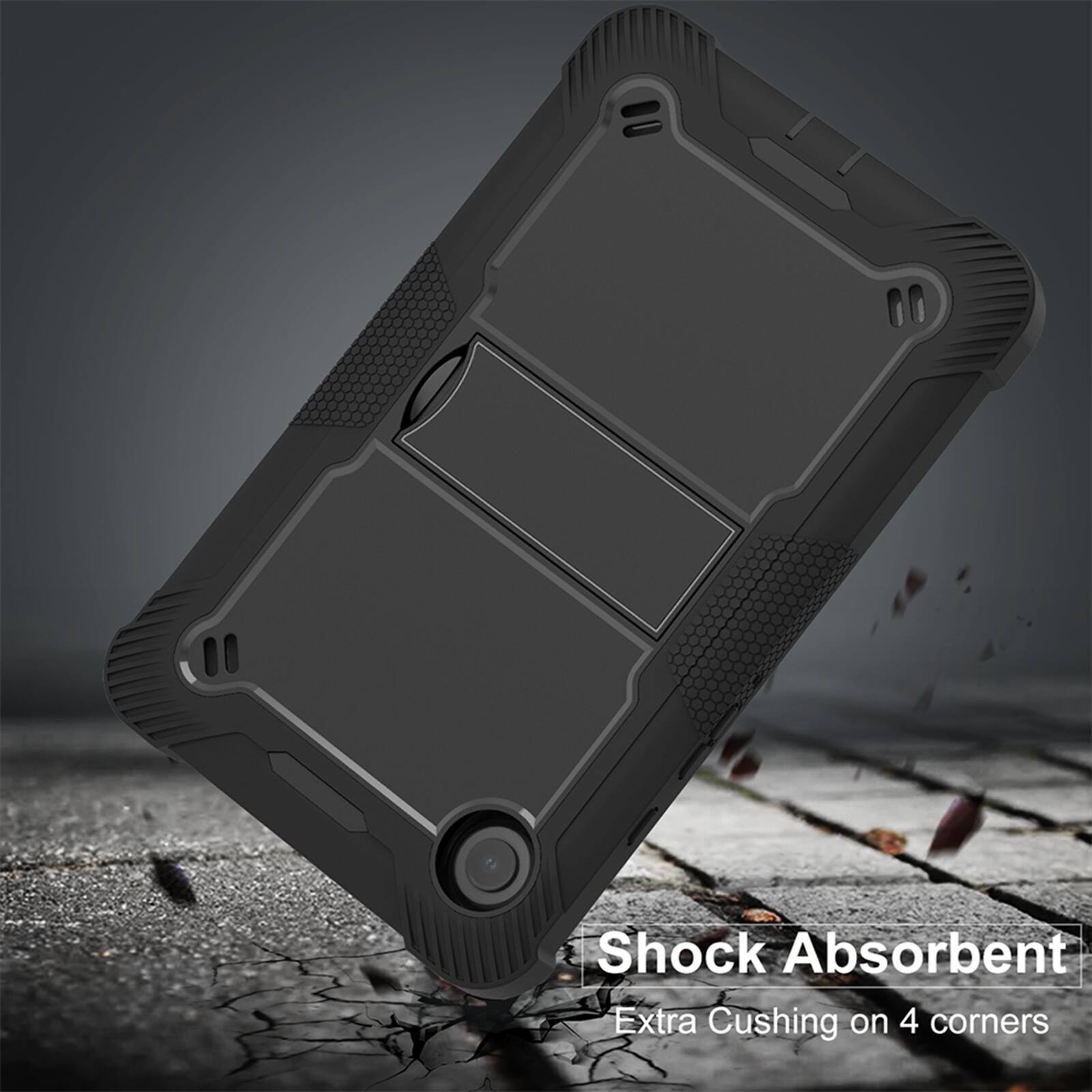 Shock Absorbent  
Extra Cushing on 4 corners