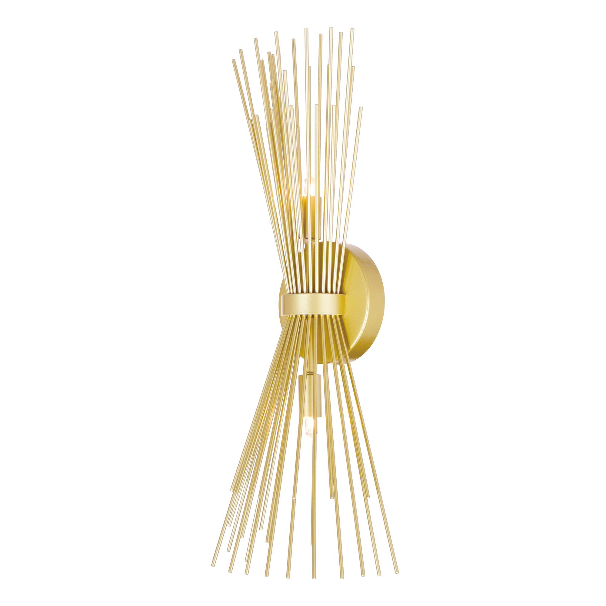 Angle. CWI Lighting - Savannah 2 Light Wall Sconce With Gold Leaf Finish - Gold Leaf.