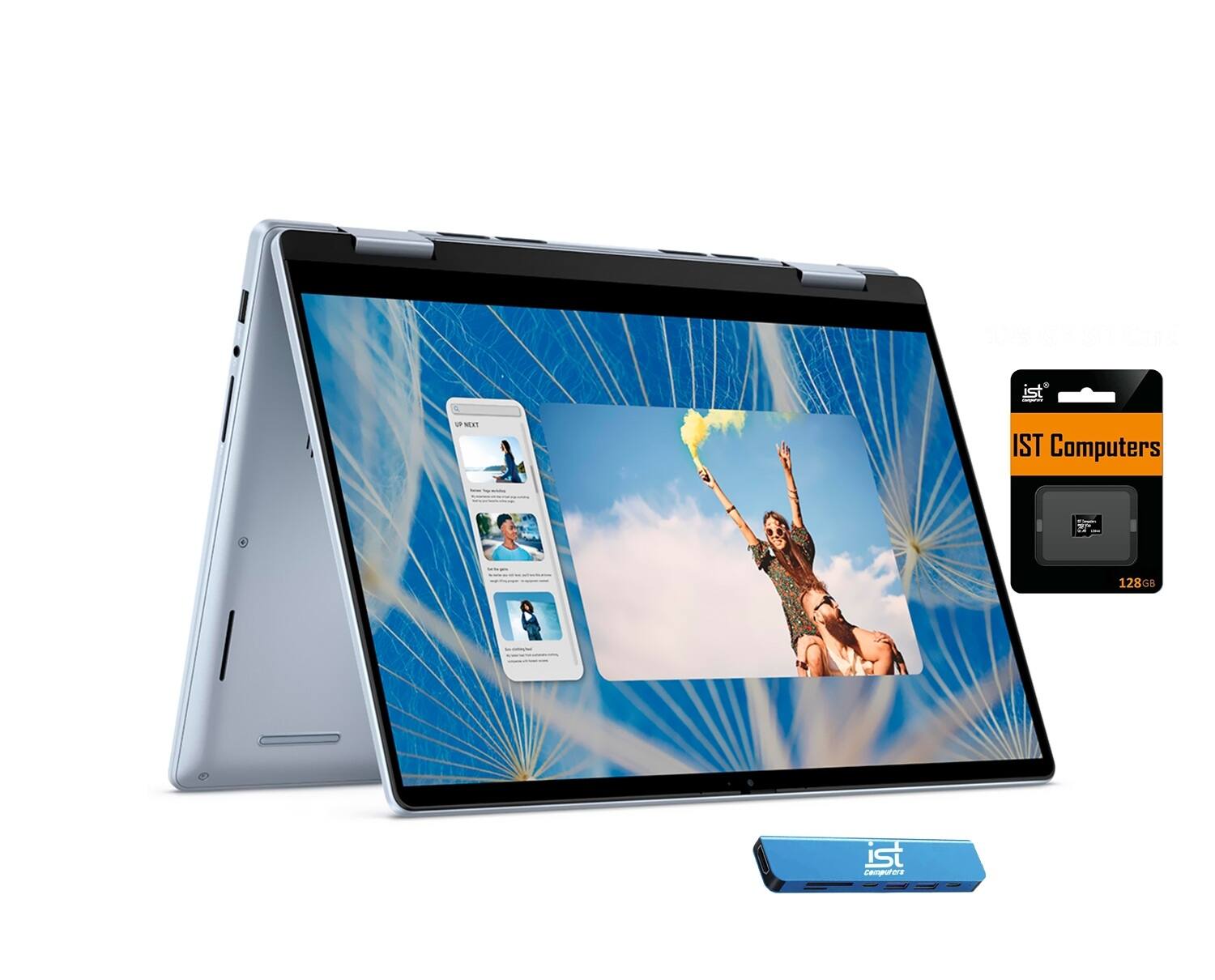 Dell - Upgraded - Inspiron 14 - 14" FHD+ 2-in-1 Touchscreen Laptop - Intel Core 5 120U 2024 - 16GB Memory - 640GB Storage - Windows 11Pro - Windows 11 Pro - Ice Blue