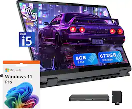 Lenovo - IdeaPad Flex 5i 14" WUXGA Touch 2-in-1 Laptop, Intel i5-1235U, 8GB LPDDR4X, 512GB SSD,Win 11 Pro - Gray