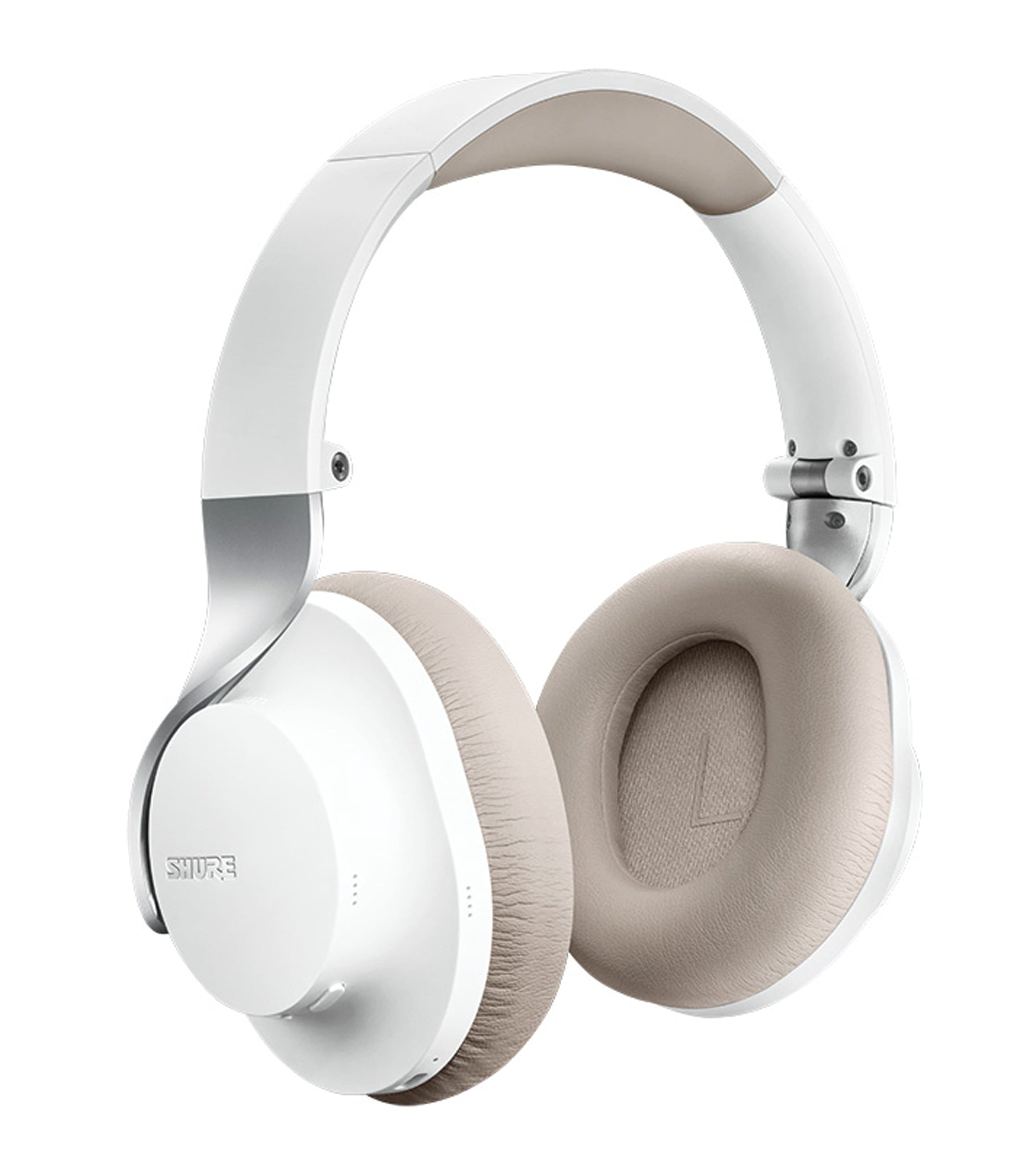 Front. Shure - AONIC 40 Premium Wireless Headphones - White.