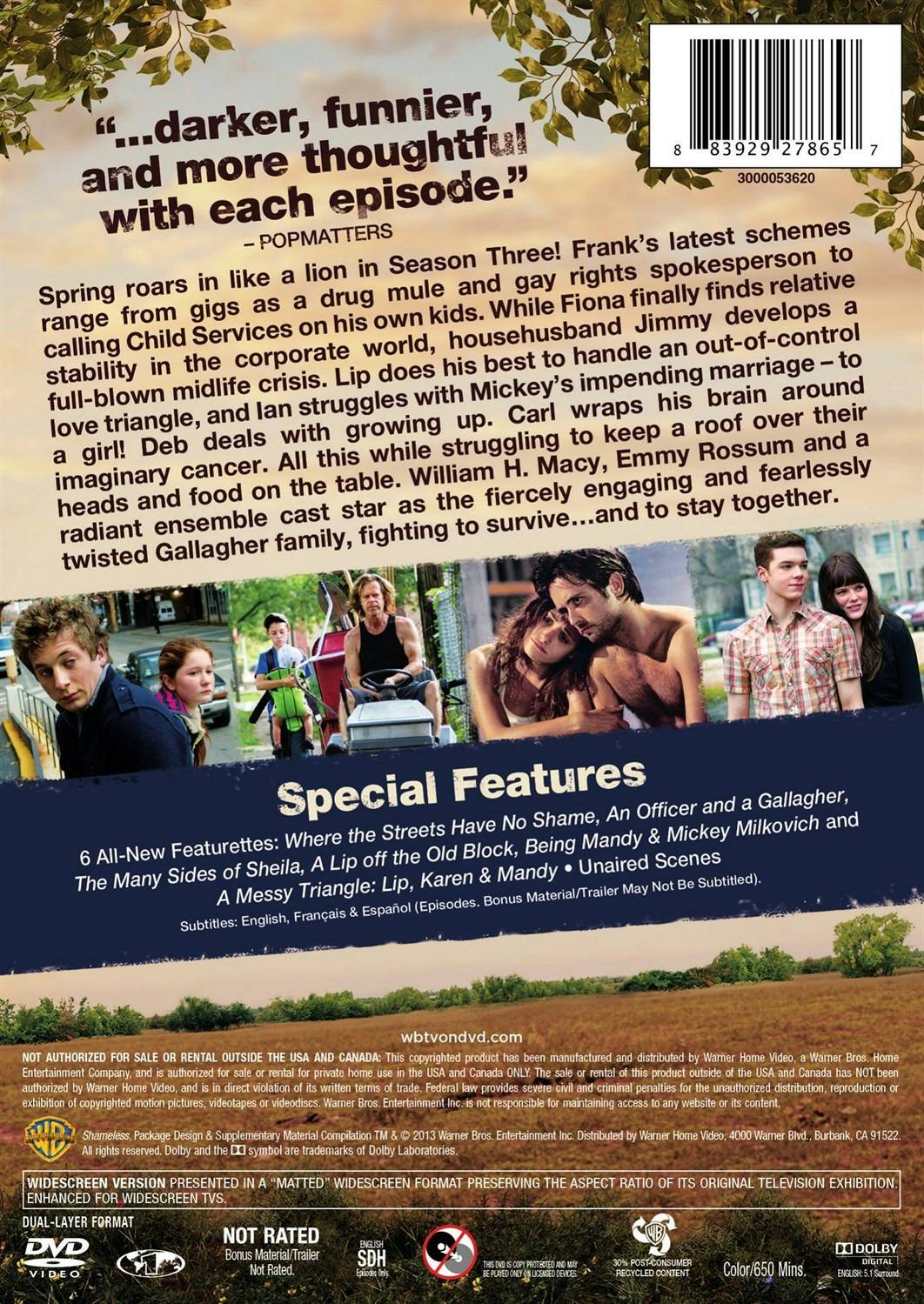 Angle. Shameless: The Complete Third Season [DVD].