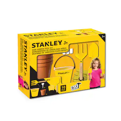 STANLEY Jr.
KIDS GARDEN TOOL SET
HERRAMIENTAS DE JARDÍN PARA NIÑOS
ENSEMBLE DE JARDINAGE POUR ENFANTS
10 PCS
STANLEY Jr.
3+
D.I.Y.
STANLEY