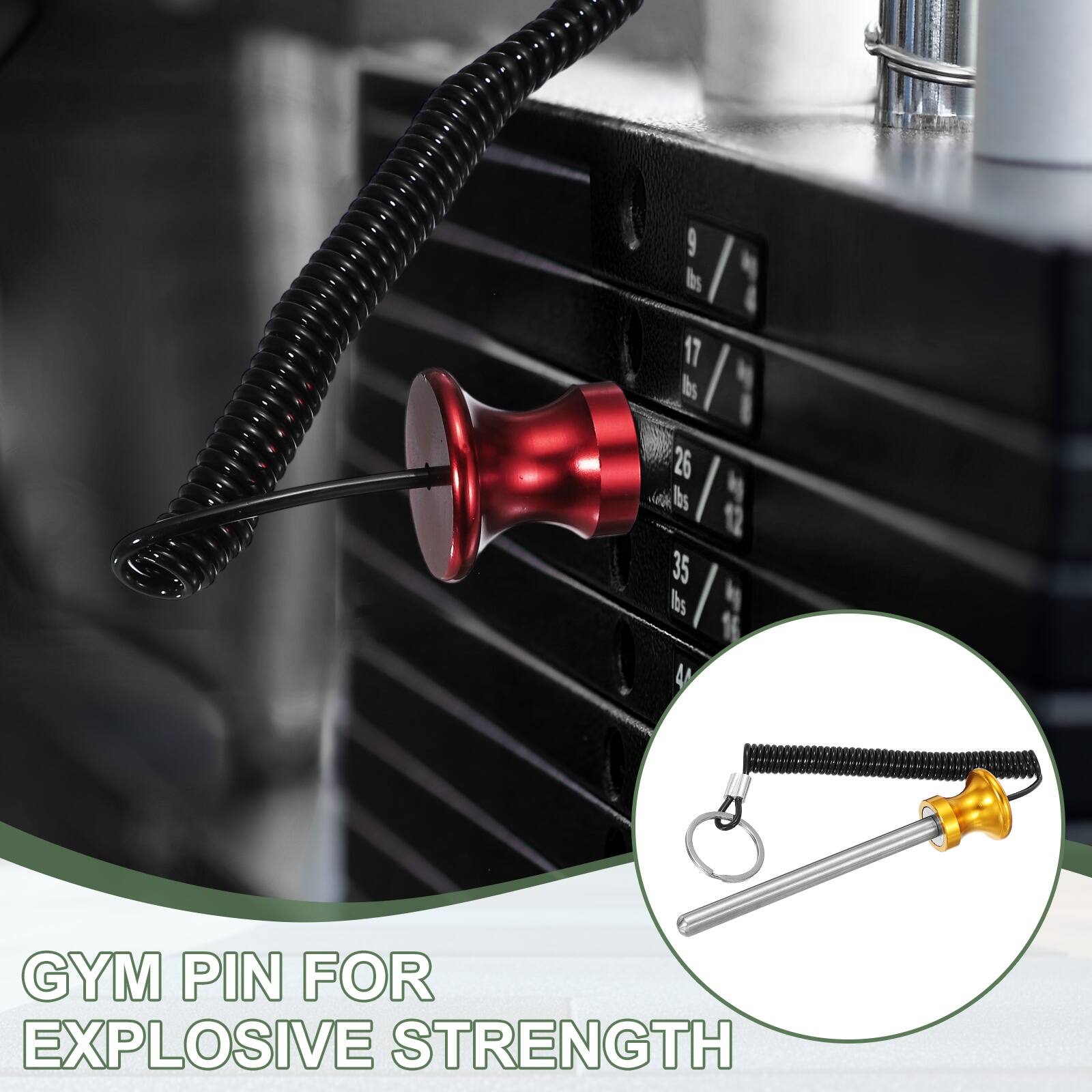9 lbs 17 lbs 26 lbs 35 lbs

GYM PIN FOR EXPLOSIVE STRENGTH