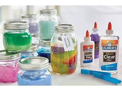 CE Rainbow Glittery  
ELMER'S School Gloe  
ELMER'S Washable Clear Glue