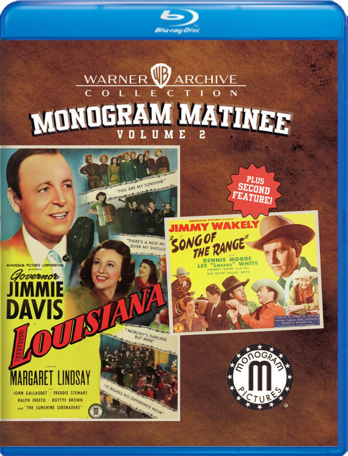 Monogram Matinee Volume 2 (Louisiana / Song of the Range) - BLU-RAY