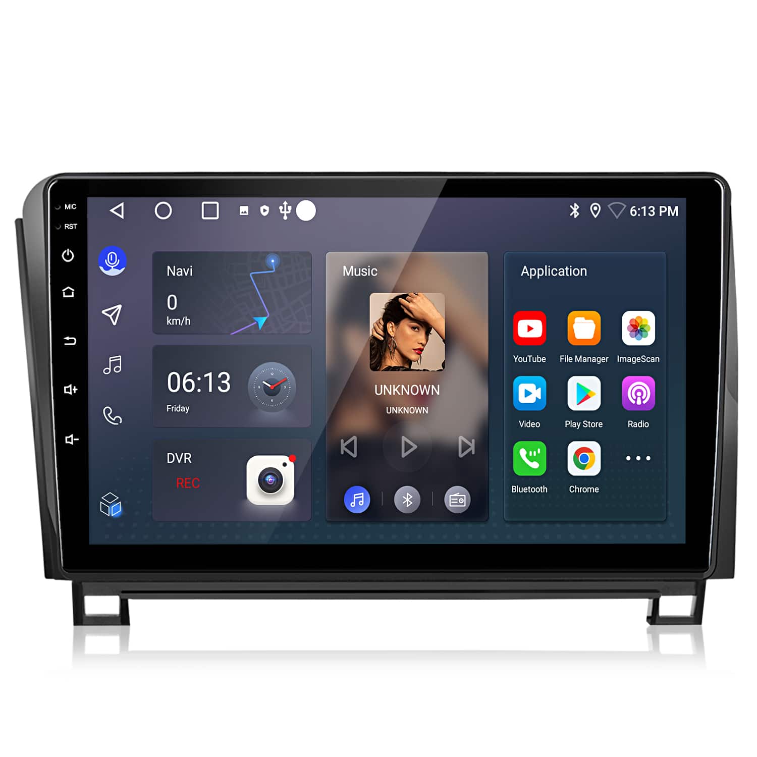 Junsun - For Toyota Tundra 2007-2013 Android14 2+64GB Carplay Car Stereo Radio GPS Navi FM RDS SWC BT - Black