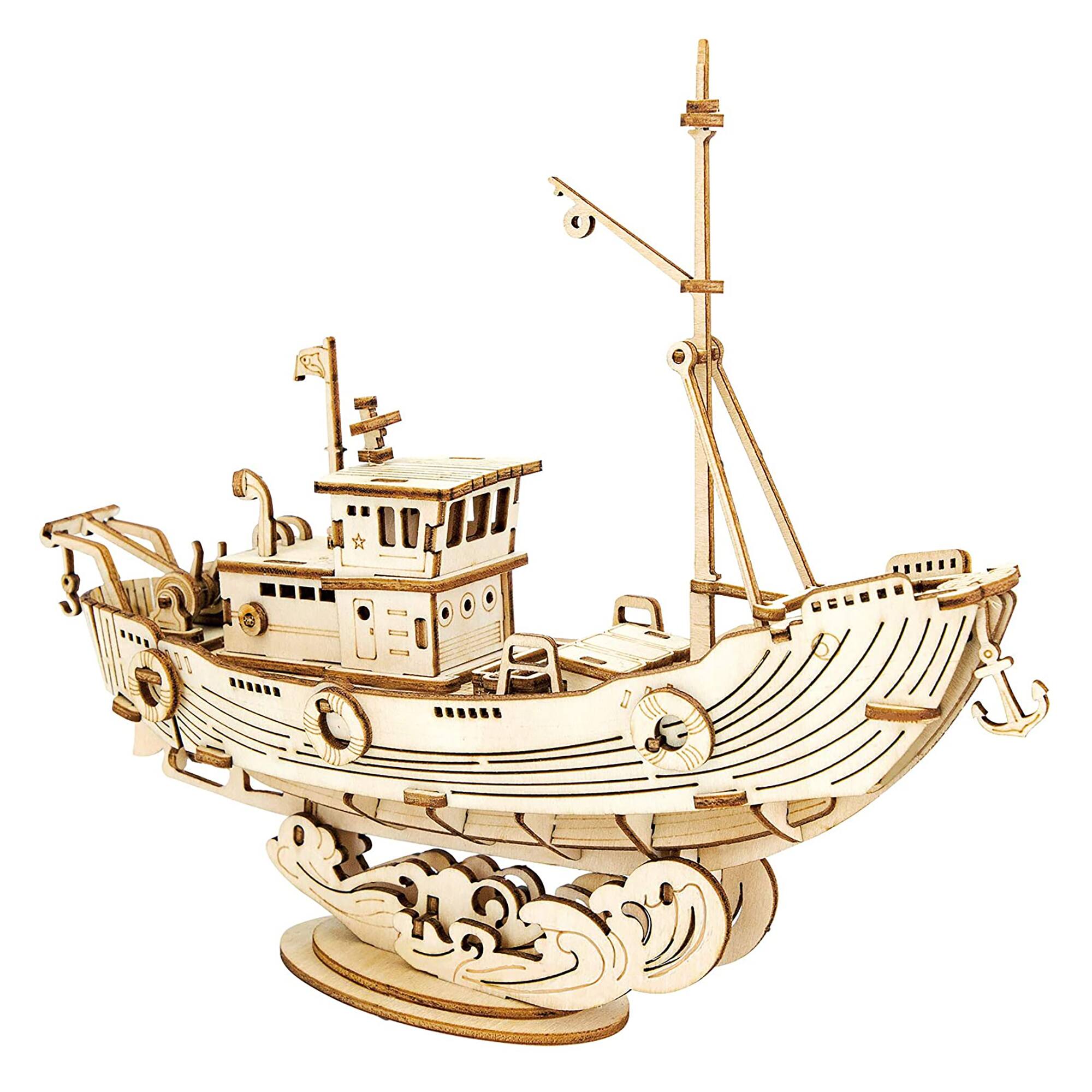 Front. 3D Puzzle - DIY 3D Puzzle - Fishing Ship - 104pcs.