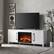 Alt View 1. Henn & Hart - Chabot Log Fireplace TV Stand for TVs up to 75" - White.