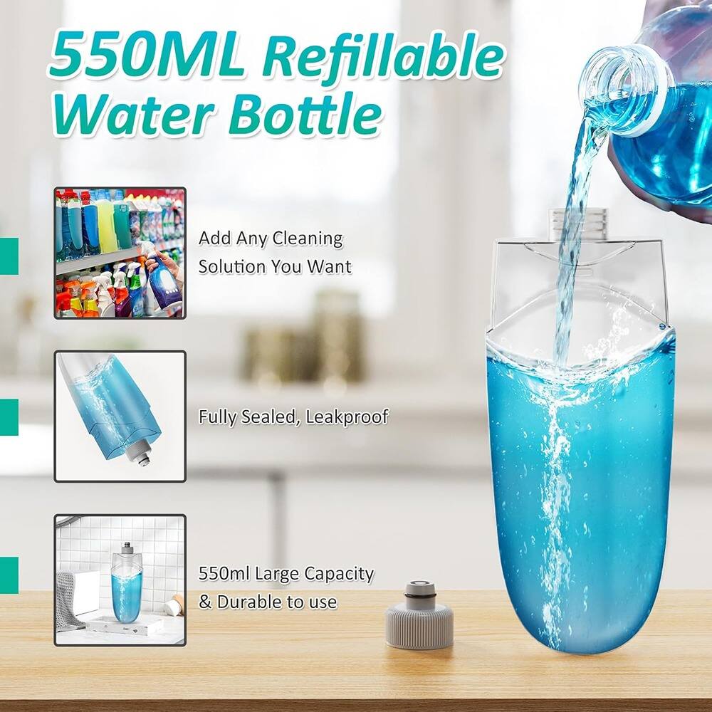 550ML Refillable Water Bottle

- Add Any Cleaning Solution You Want
- Fully Sealed, Leakproof
- 550ml Large Capacity & Durable to use