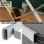The text on the image is grouped and corrected as follows:

1. Easy Install:
2. Measure: Peel and Stick: Cut: Route Your Cables:
