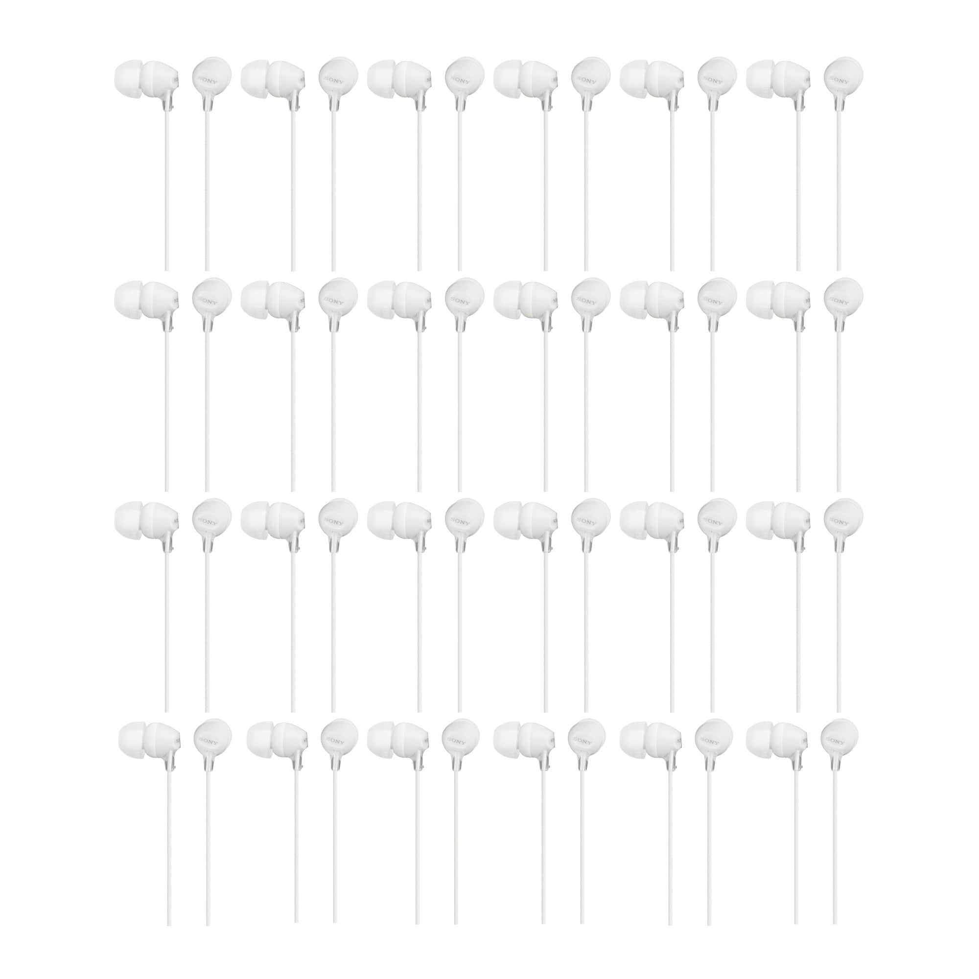 Sony - MDR-EX15LP Color EX Series In-Ear Earbud Headphones Lot of 24 - White