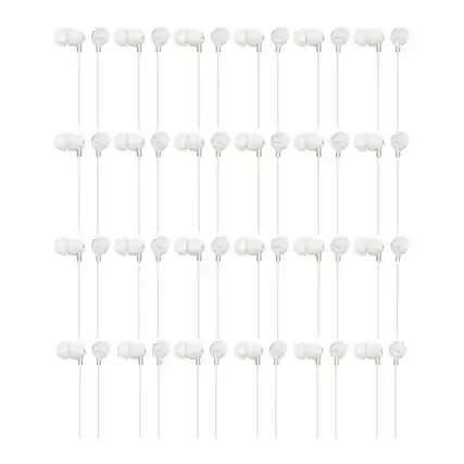 Front. Sony - Sony MDR-EX15LP Color EX Series In-Ear Earbud Headphones (White) Lot of 24 - White.