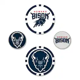 WinCraft - Howard Bison Logo 4-Pack Ball Marker Set - Multicolor