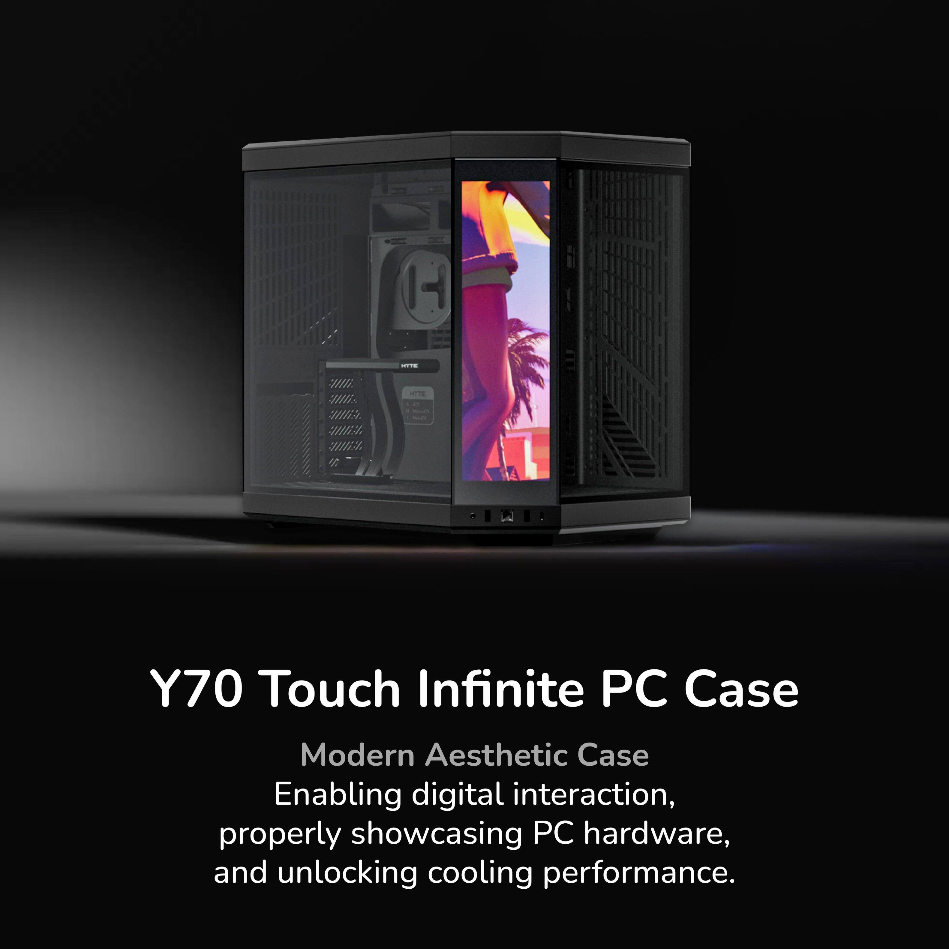 HYTE Y70 Touch Infinite Mid Tower Aesthetic Gaming PC Case with