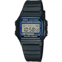 Casio - Men's Illuminator Digital Watch with Blue Backlight - F-105W-1A - Black